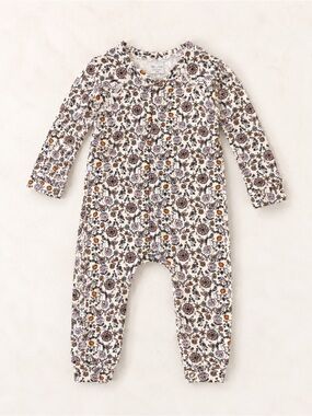 Jax & Lennon Floral Print Long-Sleeve Girls Romper / Floral Bamboo Jumpsuit 2/3Y